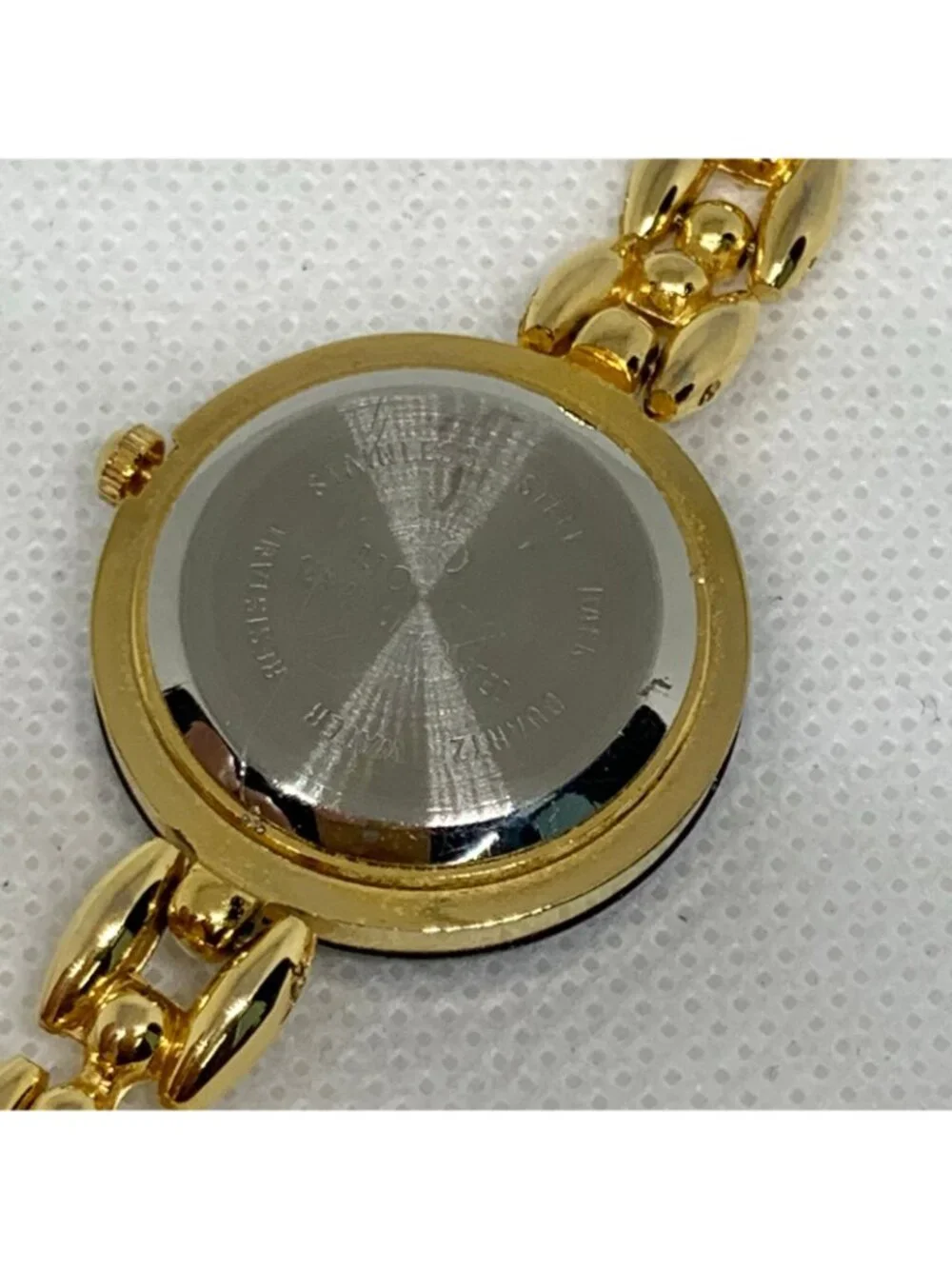vintage Morita gold tone 18k electro plated women watch 26mm size 6.5” running